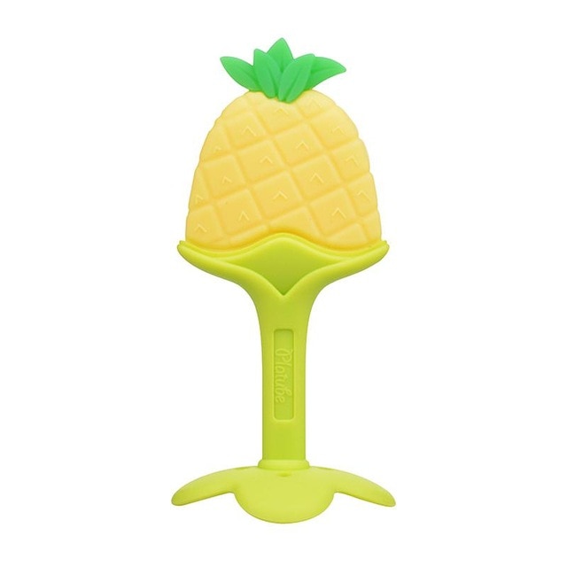 Baby Teether Toys Toddle Safe BPA Free Banana Teething Ring Silicone Chew Dental Care Toothbrush Nursing Beads Gift For Infant