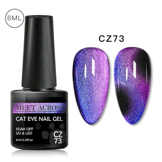 Cat Eye Nail Gel Polish 9D Laser Magnet Varnishes Soak Off UV LED Shimmer Magnetic Lacquers Shiny Beauty Design Polishes