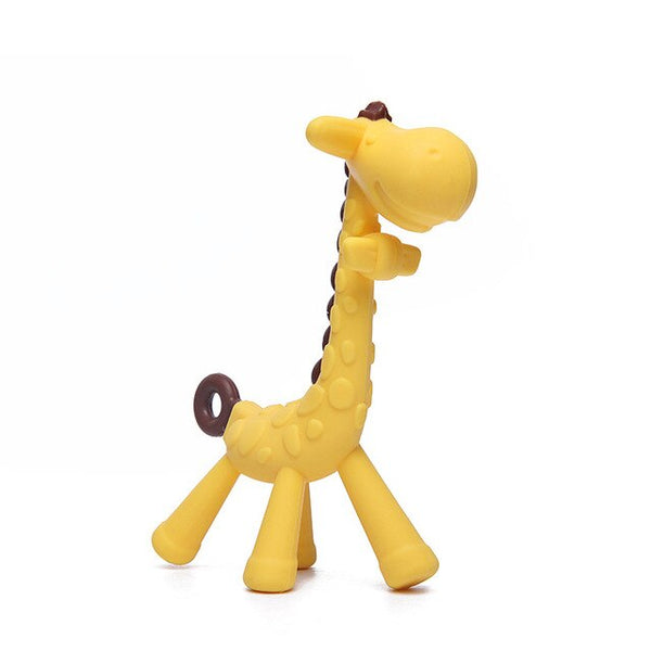 1PC Silicone Giraffe Baby Teether Animal Newborn Teething Toy Kids Care Organic Nursing Gift BPA Free Pacifier Chain Accessories