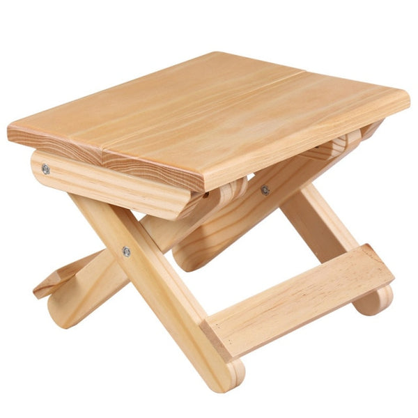 Taburete Pine wood folding stool kids furniture portable household solid wood Mazar fishing chair small bench square stool