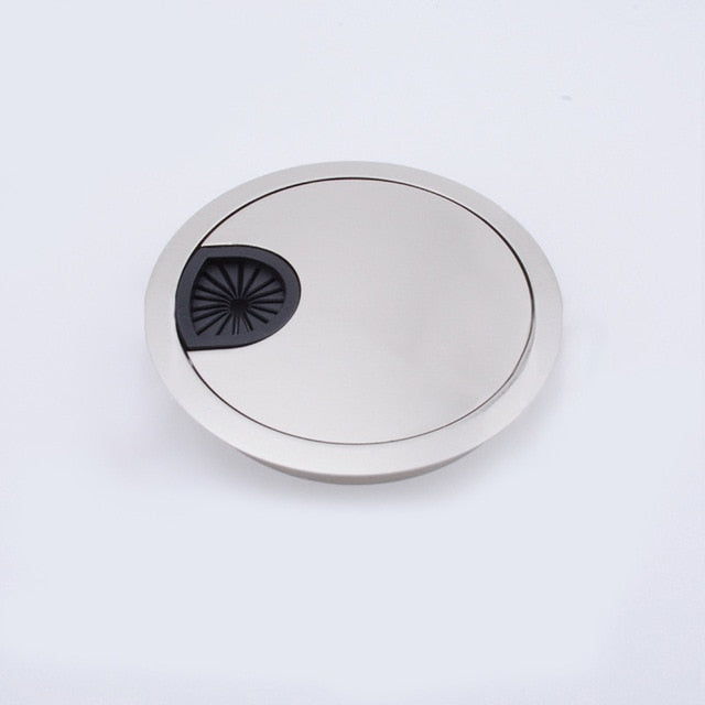 NAIERDI Zinc Alloy Desk Wire Hole Cover Base Computer Grommet Table Cable Outlet Port Surface Line Box Furniture Hardware