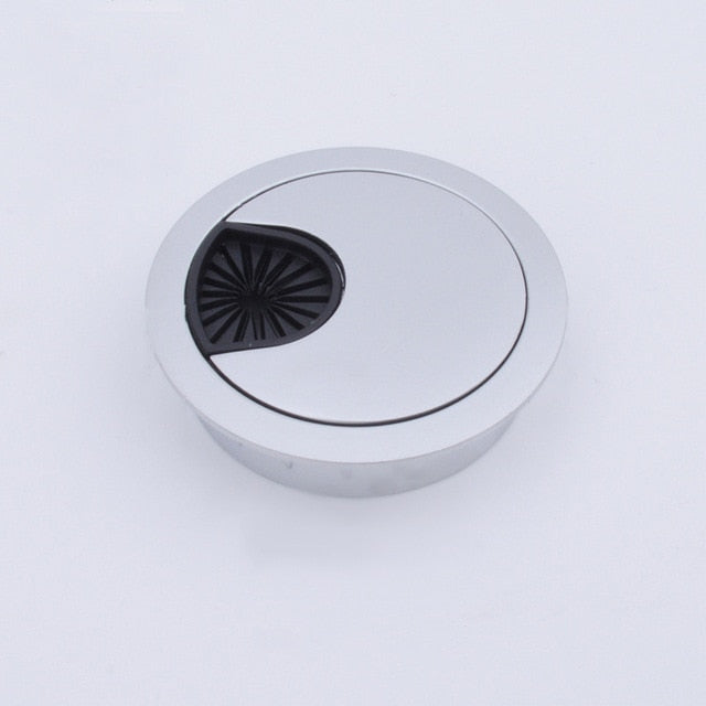 NAIERDI Zinc Alloy Desk Wire Hole Cover Base Computer Grommet Table Cable Outlet Port Surface Line Box Furniture Hardware