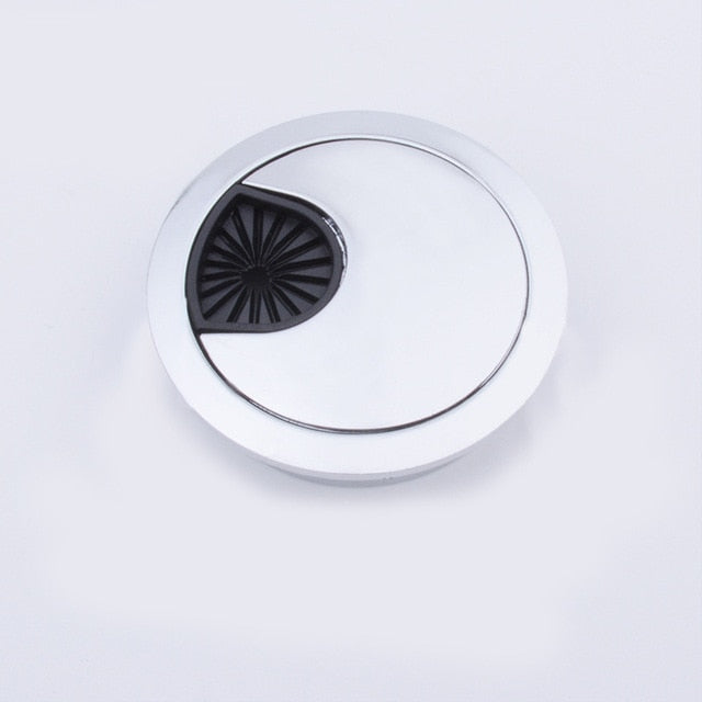 NAIERDI Zinc Alloy Desk Wire Hole Cover Base Computer Grommet Table Cable Outlet Port Surface Line Box Furniture Hardware