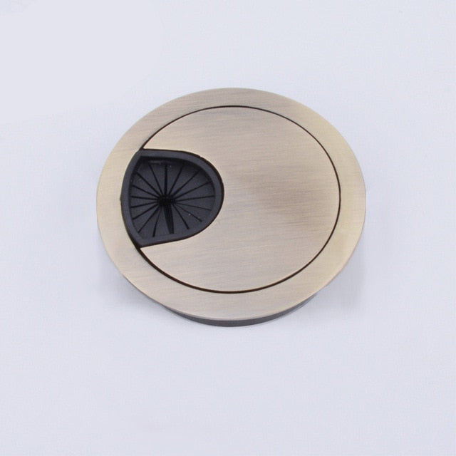 NAIERDI Zinc Alloy Desk Wire Hole Cover Base Computer Grommet Table Cable Outlet Port Surface Line Box Furniture Hardware