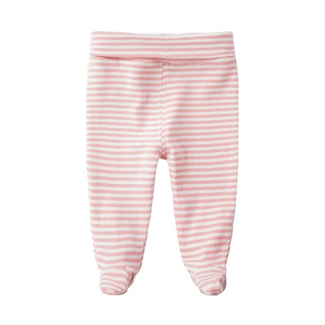 Newborn baby pants unisex organic Cotton legged High Waist Belly Care Baby Girl Pant Boys Trousers causual long Newborn Trousers