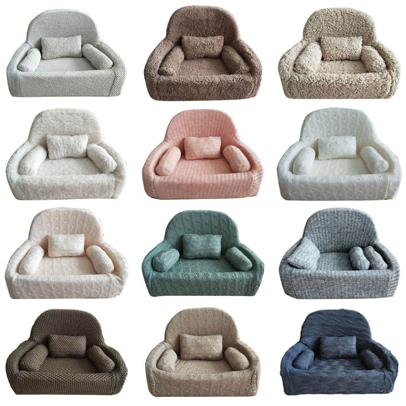 4 Pcs/set Newborn Photography Props Baby Posing Sofa Pillow Set Chair Decoration