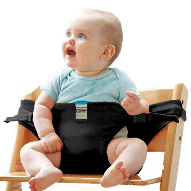 Baby Portable Seat Kids Chair Travel Foldable Washable Infant Dining High Dinning Cover Seat Safety Belt Auxiliary belt