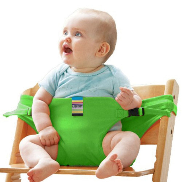 Baby Portable Seat Kids Chair Travel Foldable Washable Infant Dining High Dinning Cover Seat Safety Belt Auxiliary belt