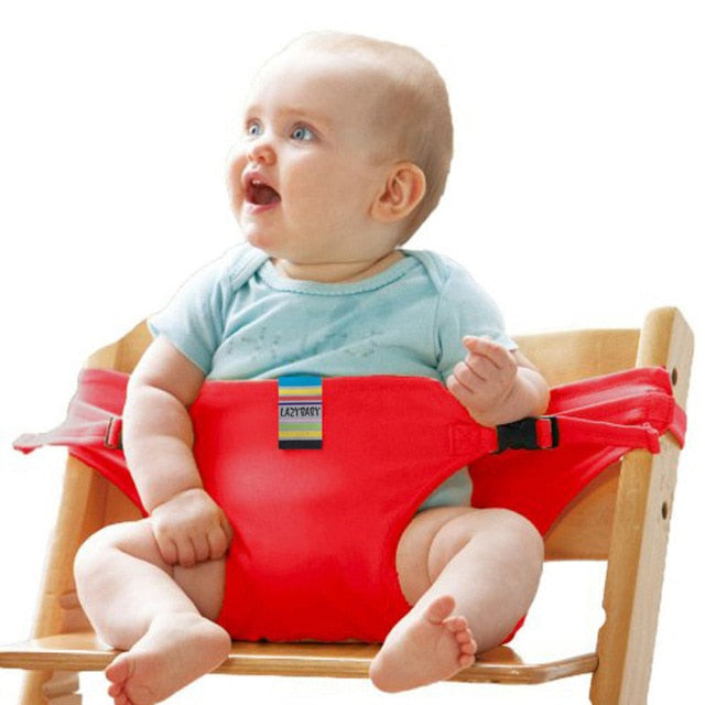 Baby Portable Seat Kids Chair Travel Foldable Washable Infant Dining High Dinning Cover Seat Safety Belt Auxiliary belt