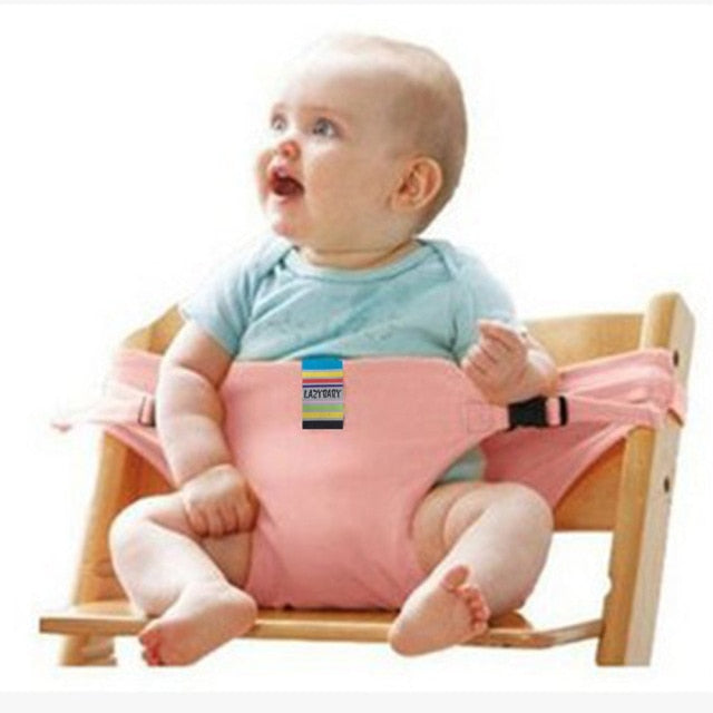 Baby Portable Seat Kids Chair Travel Foldable Washable Infant Dining High Dinning Cover Seat Safety Belt Auxiliary belt