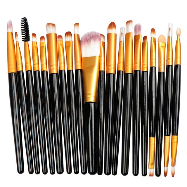 La Milee 20/5Pcs Makeup Brushes Set Eye Shadow Foundation Powder Eyeliner Eyelash Lip Make Up Brush Cosmetic Beauty Tool Kit Hot