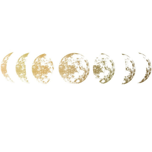 Creative Moon phase 3D Wall Sticker Home living room wall decoration Mural Art Decals background decor Moon stickers