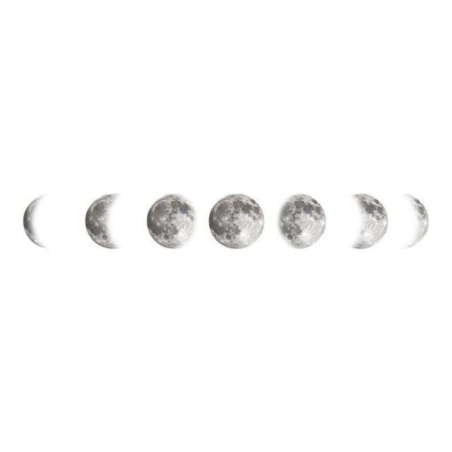 Creative Moon phase 3D Wall Sticker Home living room wall decoration Mural Art Decals background decor Moon stickers