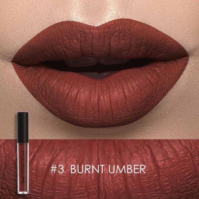 FOCALLURE Matte Lipgloss Sexy Liquid Lipstick Matte Long Lasting Waterproof Cosmetic Beauty Keep 24 Hours Makeup lipgloss