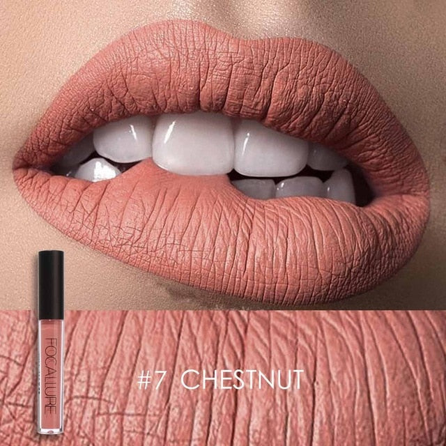 FOCALLURE Matte Lipgloss Sexy Liquid Lipstick Matte Long Lasting Waterproof Cosmetic Beauty Keep 24 Hours Makeup lipgloss