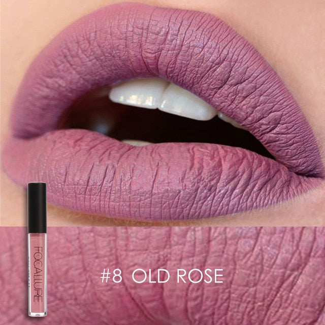 FOCALLURE Matte Lipgloss Sexy Liquid Lipstick Matte Long Lasting Waterproof Cosmetic Beauty Keep 24 Hours Makeup lipgloss