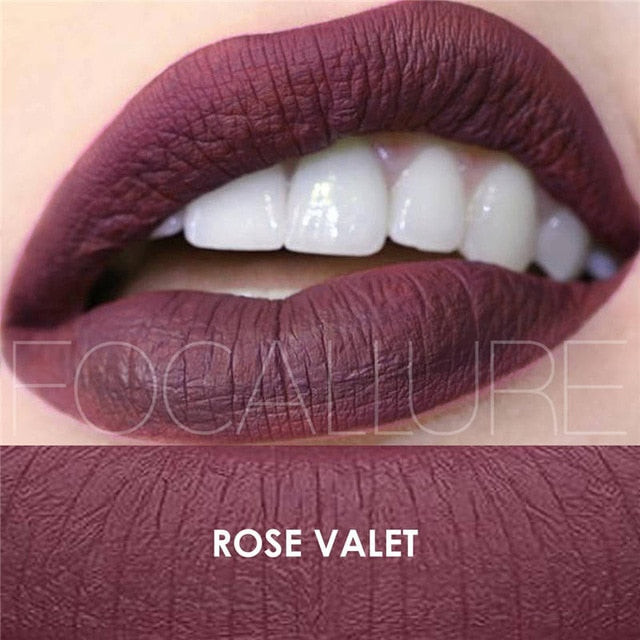 FOCALLURE Matte Lipgloss Sexy Liquid Lipstick Matte Long Lasting Waterproof Cosmetic Beauty Keep 24 Hours Makeup lipgloss