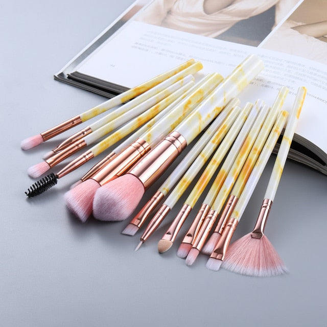 FLD15/10/5Pcs Makeup Brushes Set Cosmetic Powder Eye Shadow Foundation Blush Blending Beauty Make Up of Brochas Maquillaje KIT