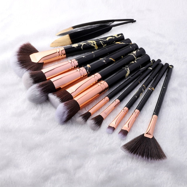 FLD15/10/5Pcs Makeup Brushes Set Cosmetic Powder Eye Shadow Foundation Blush Blending Beauty Make Up of Brochas Maquillaje KIT