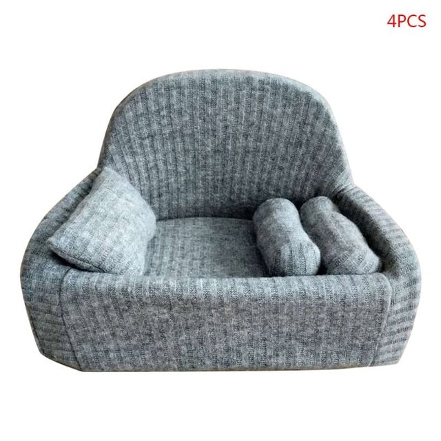 4 Pcs/set Newborn Photography Props Baby Posing Sofa Pillow breathable Set Chair Decoration be used for posing multifunctional