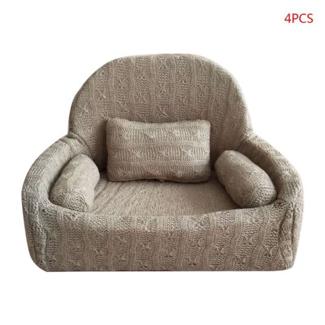 4 Pcs/set Newborn Photography Props Baby Posing Sofa Pillow breathable Set Chair Decoration be used for posing multifunctional