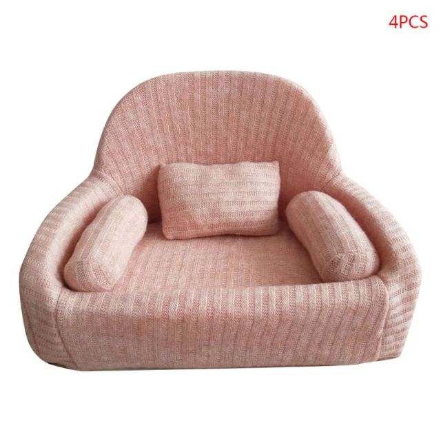 4 Pcs/set Newborn Photography Props Baby Posing Sofa Pillow breathable Set Chair Decoration be used for posing multifunctional