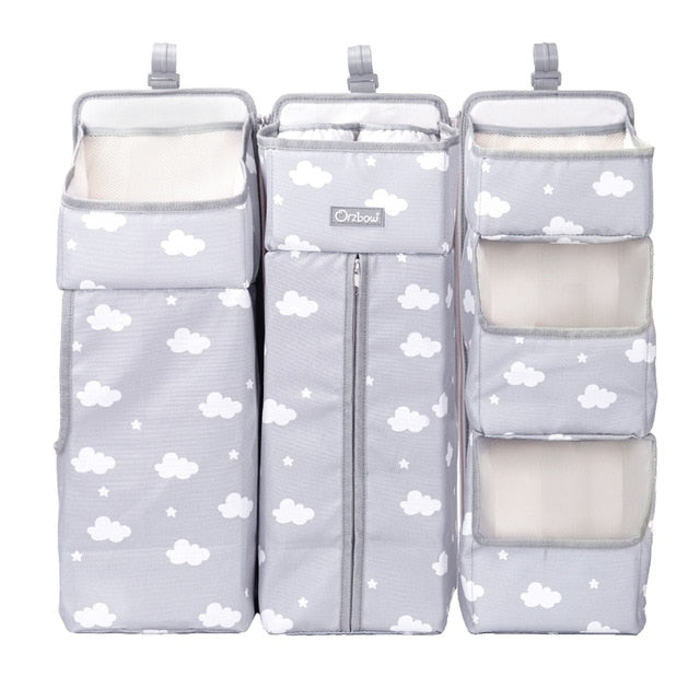 Orzbow Baby Bed Organizer Hanging Bags For Newborn Crib Diaper Storage Bags Baby Care Organizer Infant Bedding Nursing Bags