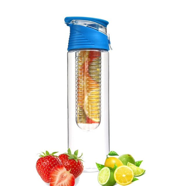 BPA Free Fruit Infuser Water Bottle Juice Shaker Sports Lemon Water Bottle Fitness Sport Fruit Drinking Bottles for Girl