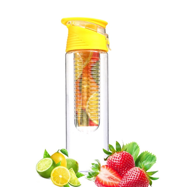 BPA Free Fruit Infuser Water Bottle Juice Shaker Sports Lemon Water Bottle Fitness Sport Fruit Drinking Bottles for Girl