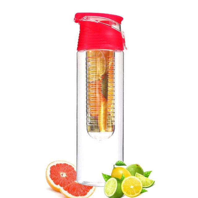 BPA Free Fruit Infuser Water Bottle Juice Shaker Sports Lemon Water Bottle Fitness Sport Fruit Drinking Bottles for Girl