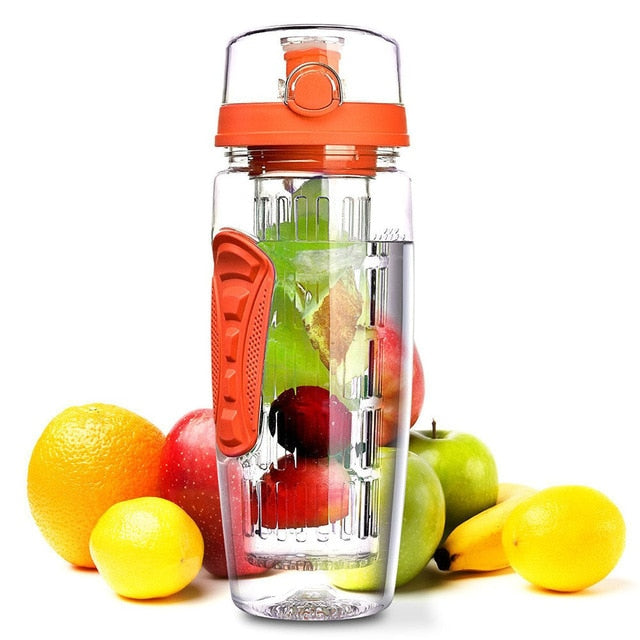 BPA Free Fruit Infuser Water Bottle Juice Shaker Sports Lemon Water Bottle Fitness Sport Fruit Drinking Bottles for Girl