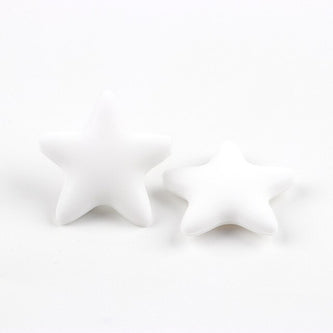 Joepada 10Pcs Star Silicone Baby Teething Beads Food Grade Material for DIY Baby Teething Necklace Oral Care Baby Teether