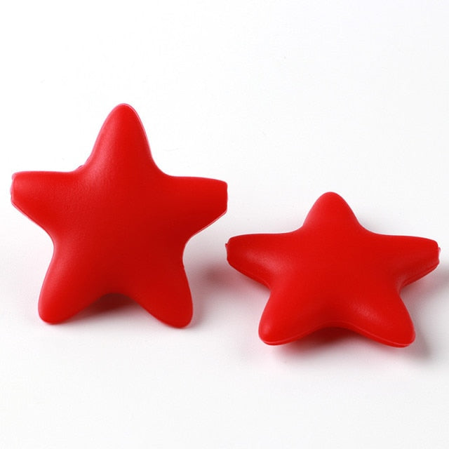 Joepada 10Pcs Star Silicone Baby Teething Beads Food Grade Material for DIY Baby Teething Necklace Oral Care Baby Teether