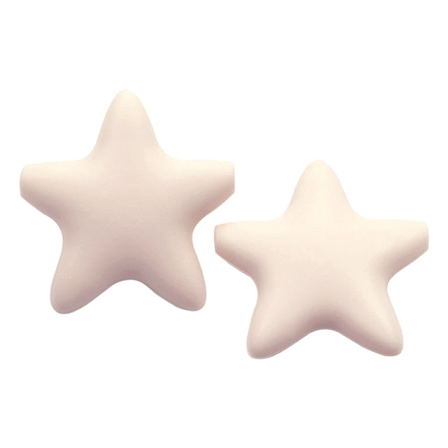 Joepada 10Pcs Star Silicone Baby Teething Beads Food Grade Material for DIY Baby Teething Necklace Oral Care Baby Teether