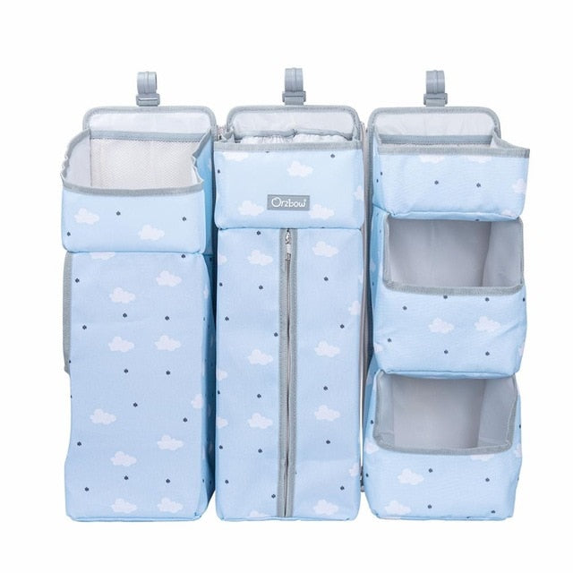 Orzbow Baby Bed Organizer Hanging Bags For Newborn Crib Diaper Storage Bags Baby Care Organizer Infant Bedding Nursing Bags