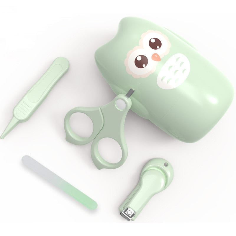 Newborn Baby Nail Trimmer Baby Nail Care Set Kids Safe Portable Nail Clipper Scissor File Tweezer With Box Children Manicure Kit