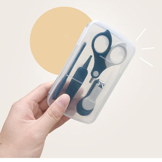 Newborn Baby Nail Trimmer Baby Nail Care Set Kids Safe Portable Nail Clipper Scissor File Tweezer With Box Children Manicure Kit