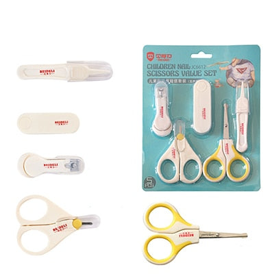 Newborn Baby Nail Trimmer Baby Nail Care Set Kids Safe Portable Nail Clipper Scissor File Tweezer With Box Children Manicure Kit