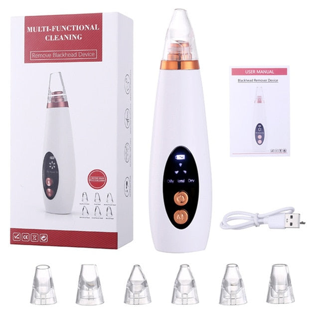 Electric Blackhead Acne Facial Nose Cleaner Vacuum Suction Acne Nose Blackhead Acne Acne Needle Set Beauty Skin Care Tools