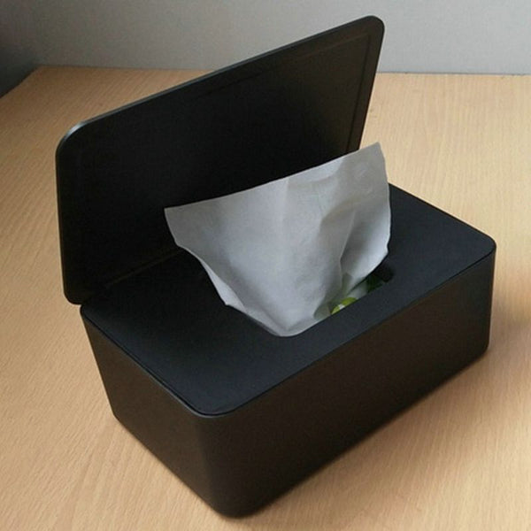 Wet Wipes Dispenser Holder with Lid Dustproof Tissue Storage Box for Home Office C6UF