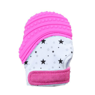 1Pcs Baby Teether Glove Cute Cartoon Star Pattern Baby Teething Glove Adjustable Anti-bite Baby Chew Glove Toys Infant Oral Care