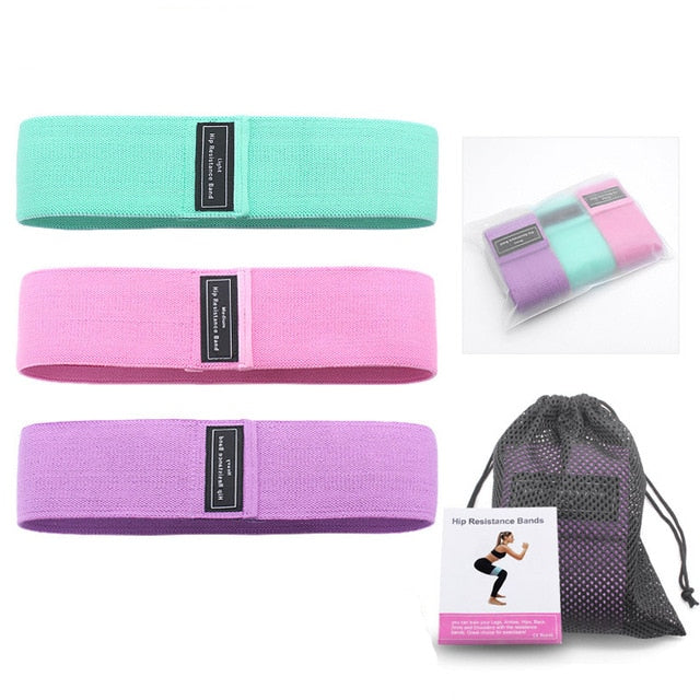 3 pcs fabric resistance bands booty band set gym equipment workout elastic rubber band for yoga sports fitness hip training