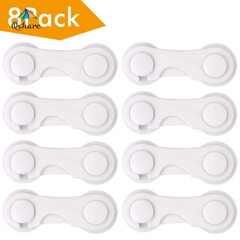 Qshare 8pcs/lot Child Baby Safety Lock Cupboard Cabinet Door Drawer Safety Locks Children Security Protector Baby Care