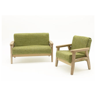 1:12 Dollhouse Miniature Sofa Chair Fabric Living Room Decoration Minimalist Simple WL080