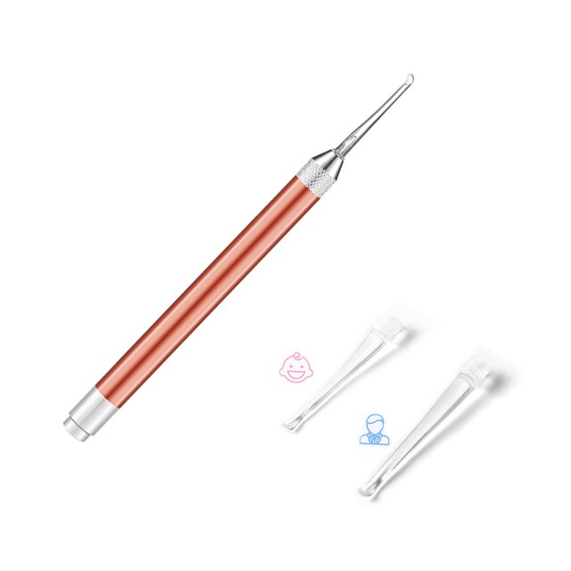 Baby Ear Cleaner Spoon LED Flash Light Ear Wax Curette Picker Visual Children Earpick Eer Wax Dig Remover Ear Nose Novel Tweezer