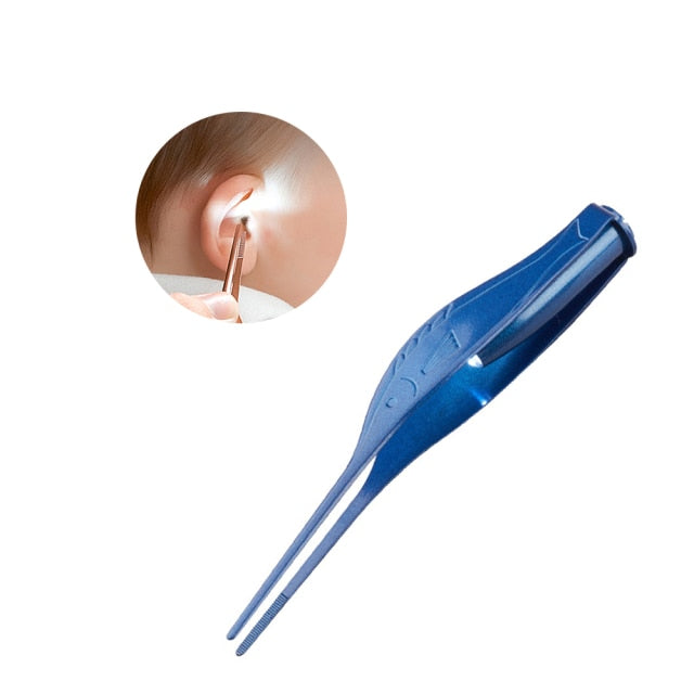 Baby Ear Cleaner Spoon LED Flash Light Ear Wax Curette Picker Visual Children Earpick Eer Wax Dig Remover Ear Nose Novel Tweezer