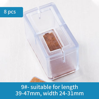 8Pcs/Lot QDRR Table Chair Leg Mat Silicone Non-Slip Table Chair Leg Caps Foot Protection Bottom Cover Pads Wood Floor Protectors