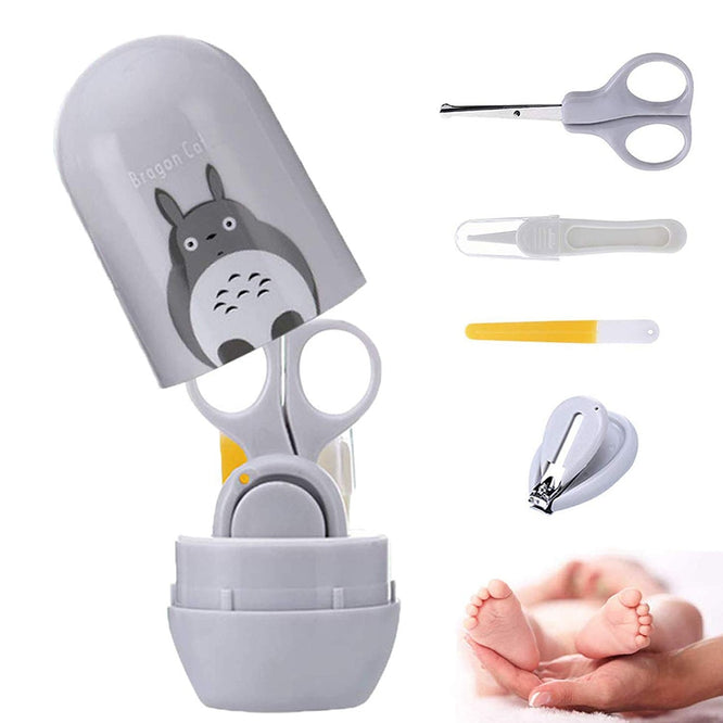 Daily Newborn Nail Shell Shear Manicure Kit 4pcs Newborn Baby Nail Clipper Trimmer Scissors Nail Care Set Baby Hygiene Kit