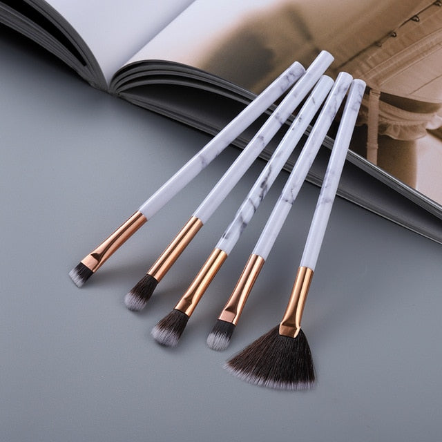 FLD5/15Pcs Makeup Brushes Set Cosmetic Powder Eye Shadow Foundation Blush Blending Beauty Make Up Kabuki Brush Tools Maquiagem