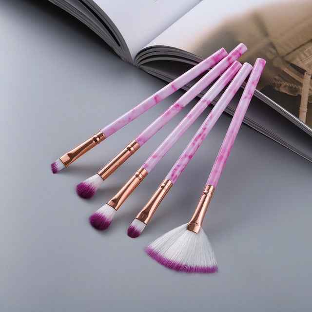 FLD5/15Pcs Makeup Brushes Set Cosmetic Powder Eye Shadow Foundation Blush Blending Beauty Make Up Kabuki Brush Tools Maquiagem